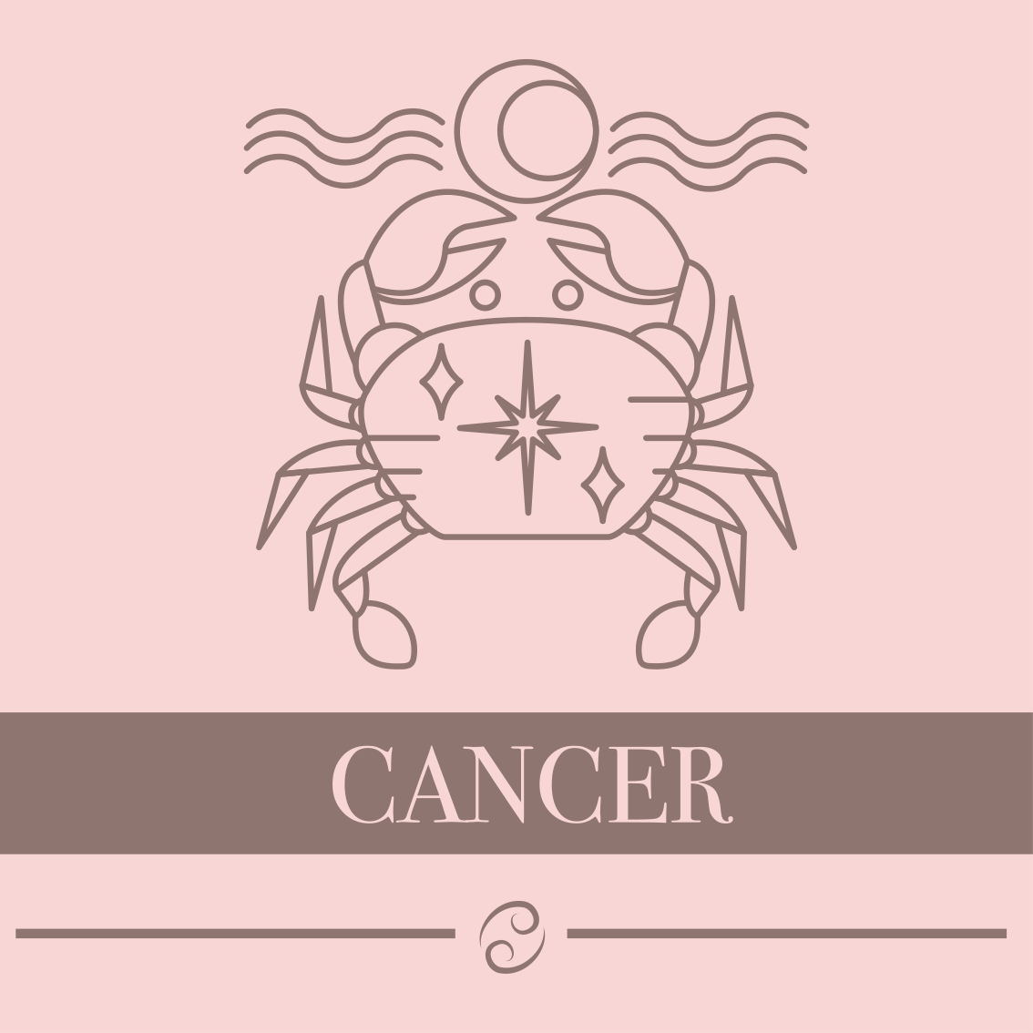 Cancer Zodiac Emblem quote rug - TenStickers