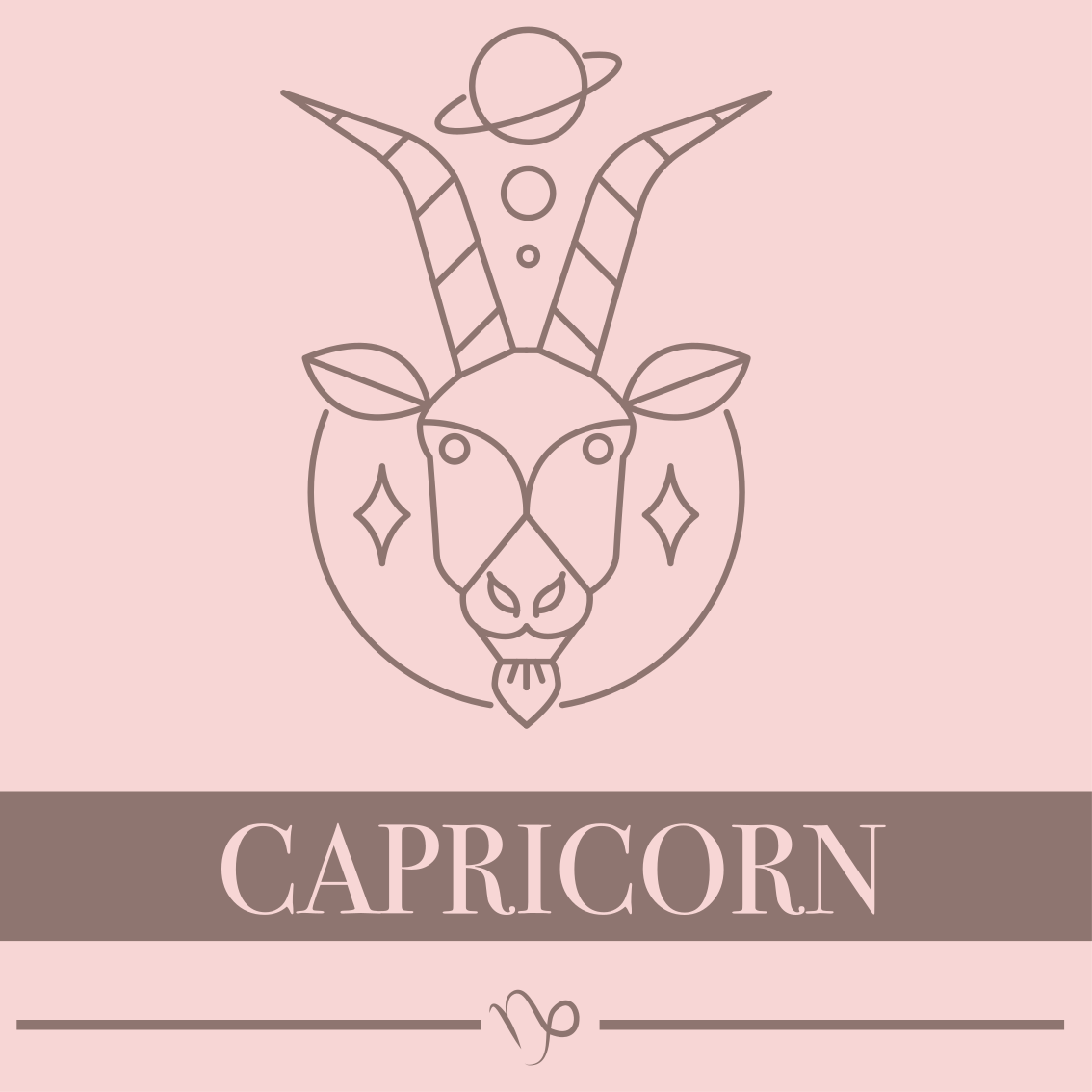 Capricorn Illustration quote rug - TenStickers