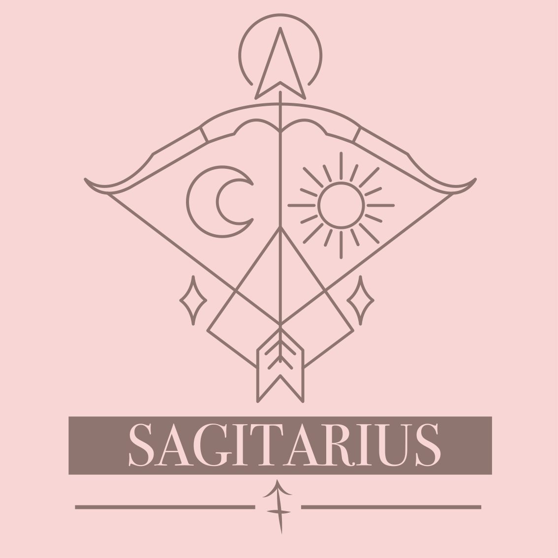 Sagittarius Symbol quote rug - TenStickers