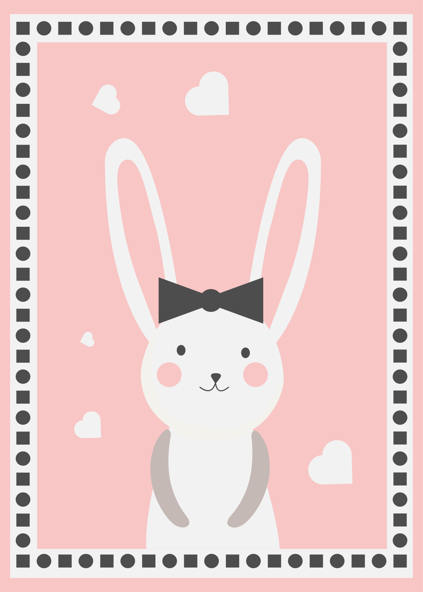 Bunny Nursery Adornment nursery rug - TenStickers