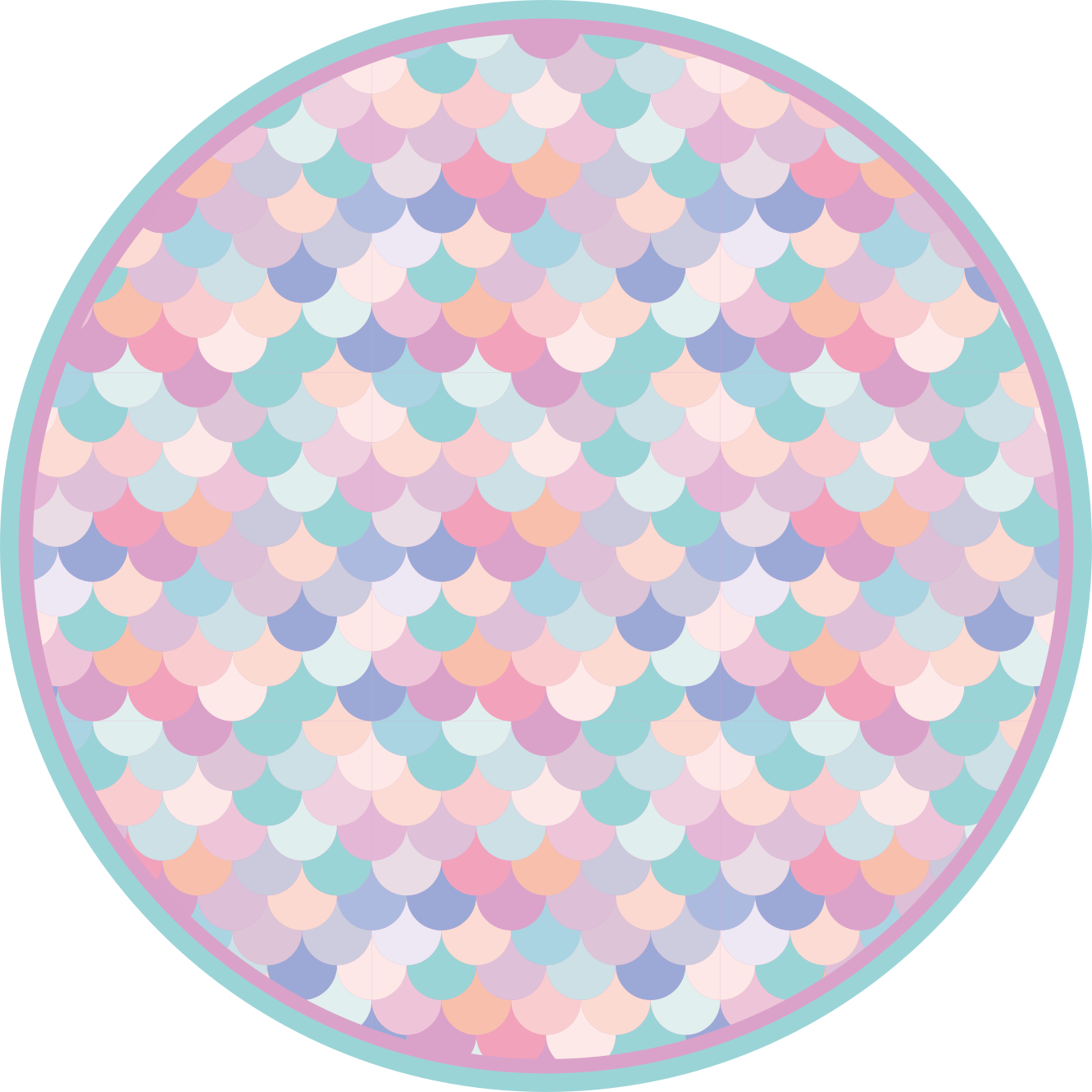 Mermaid Scale Pattern stripes rug - TenStickers