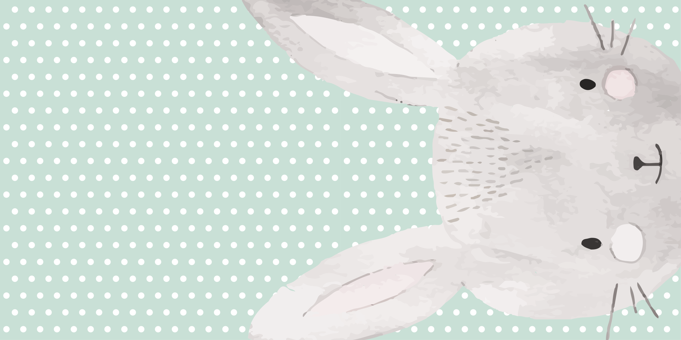 Bunny Illustration nursery rug - TenStickers