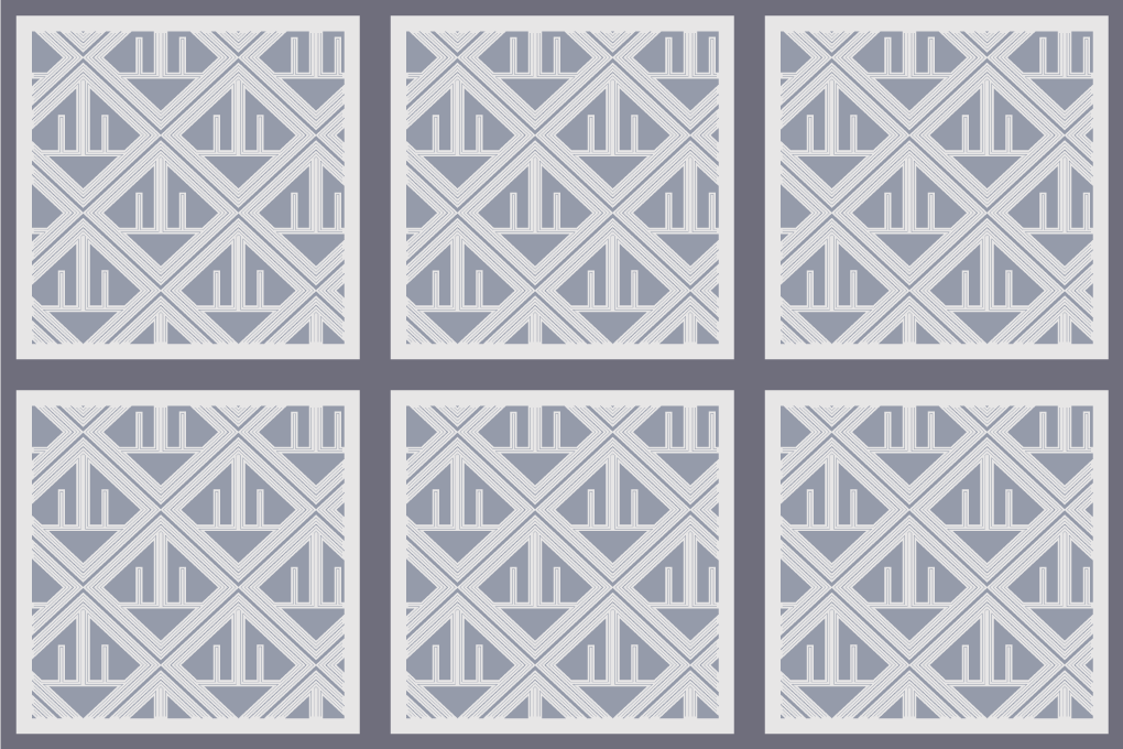 Geometric rug with geometric pattern array - TenStickers
