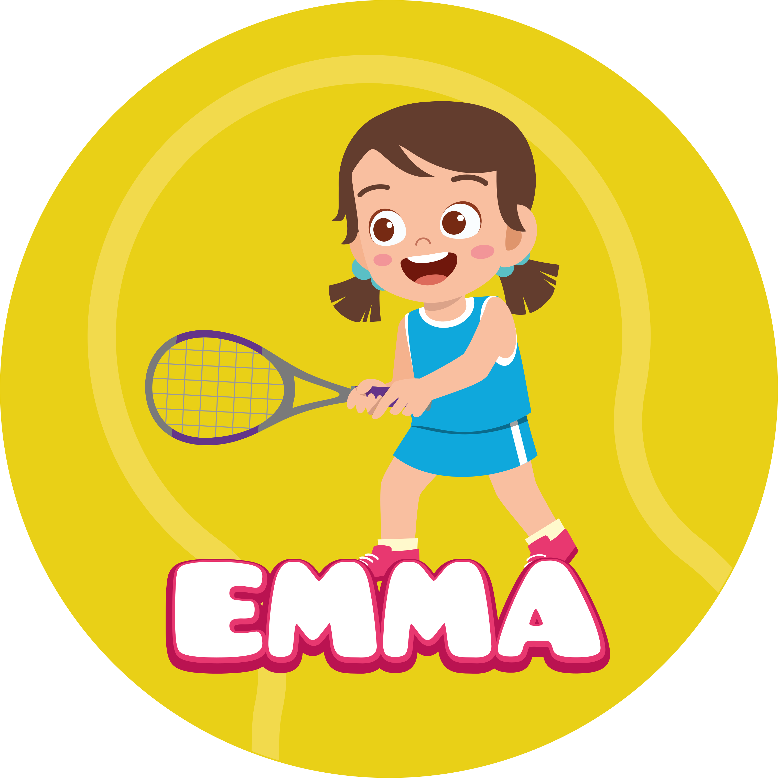 Personalized Tennis custom floor mat - TenStickers