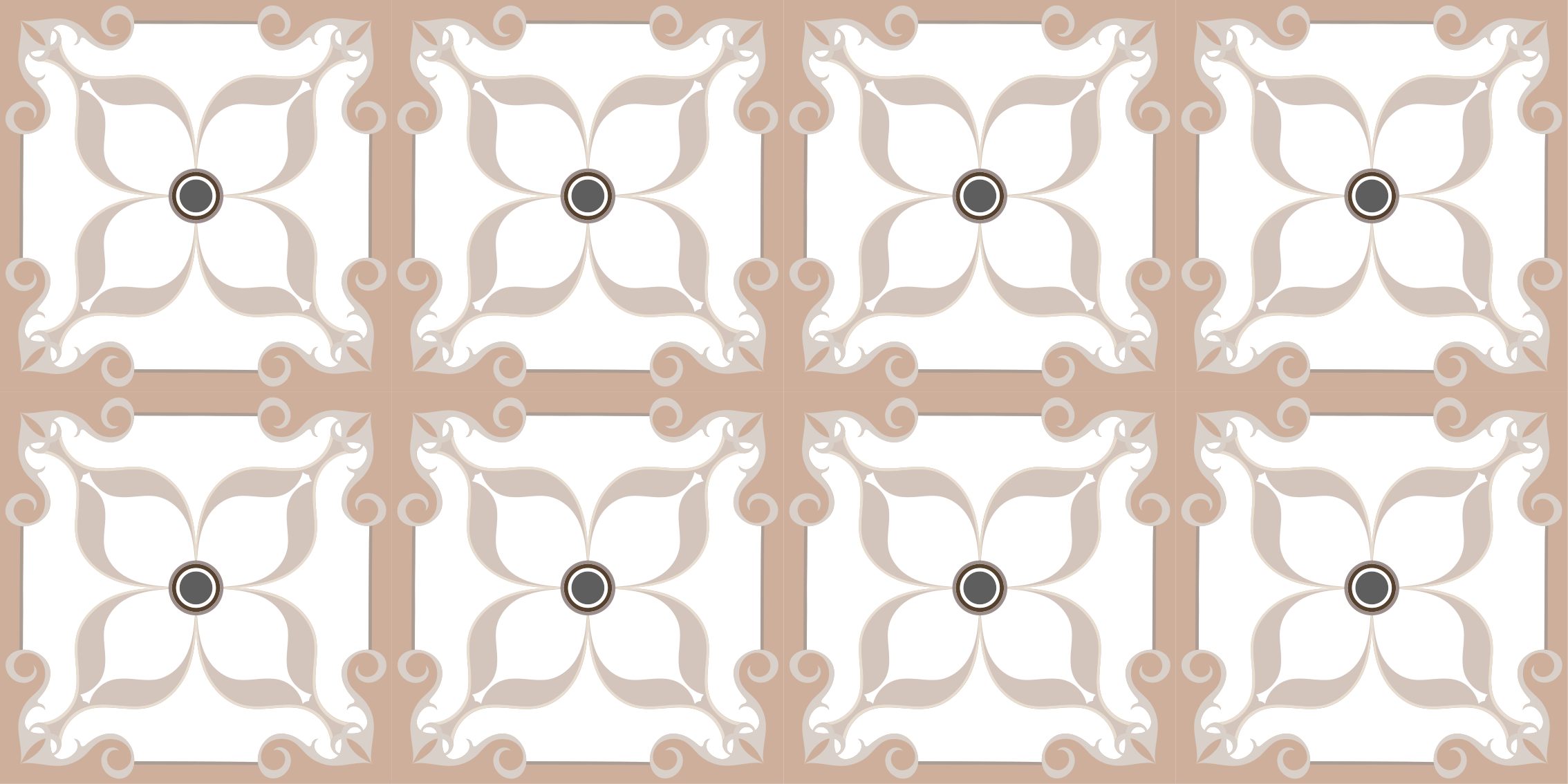 Elegant Symmetry tile carpet - TenStickers