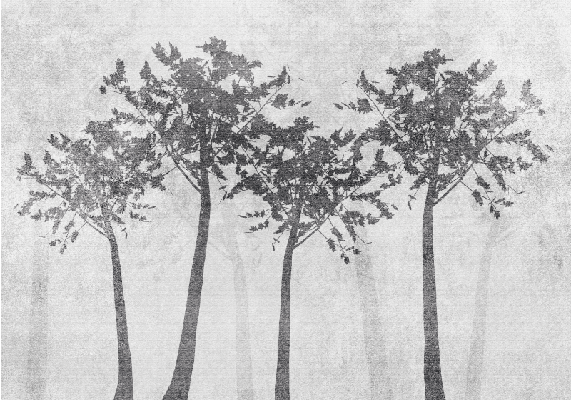 Forest Silhouette nature rug - TenStickers