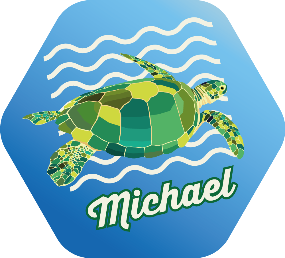 Personalized Sea Turtle custom floor mat - TenStickers