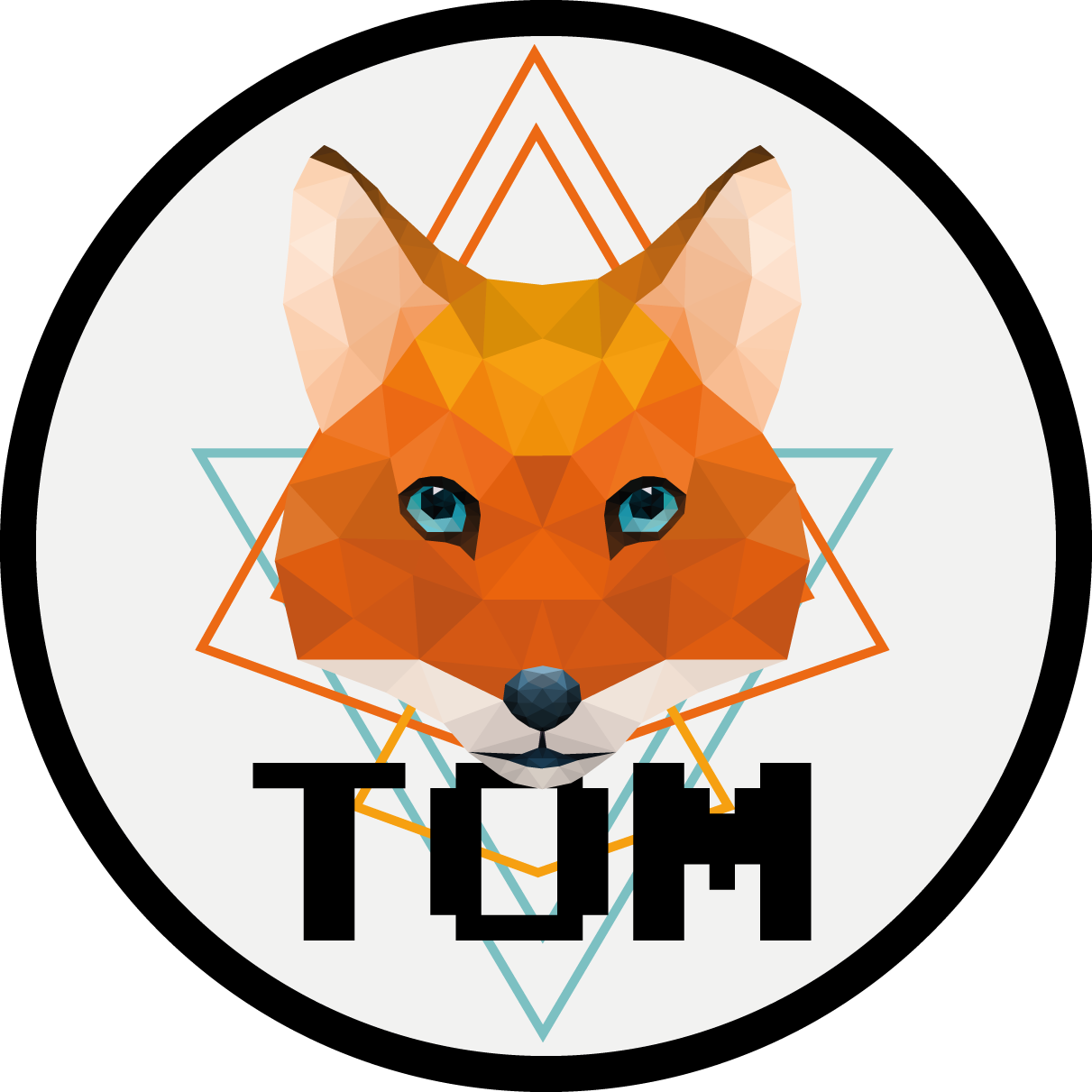 Geometric Fox Circle custom floor mat - TenStickers