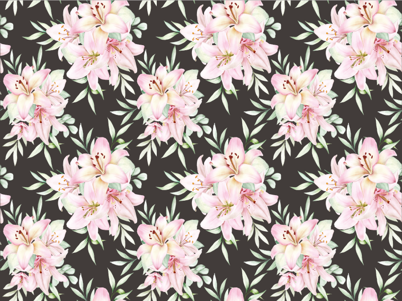 Floral Delicacy flower rug - TenStickers