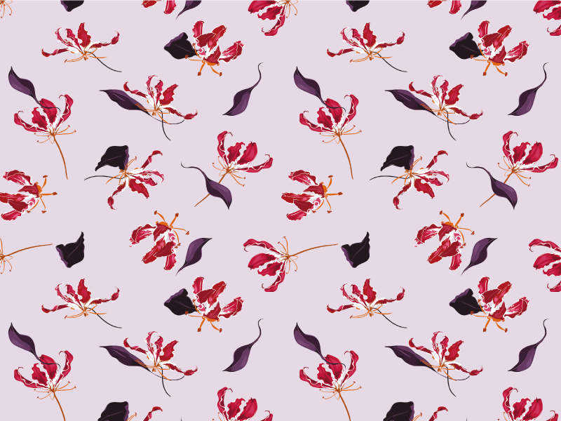 Floral Motif Elegance flower rug - TenStickers