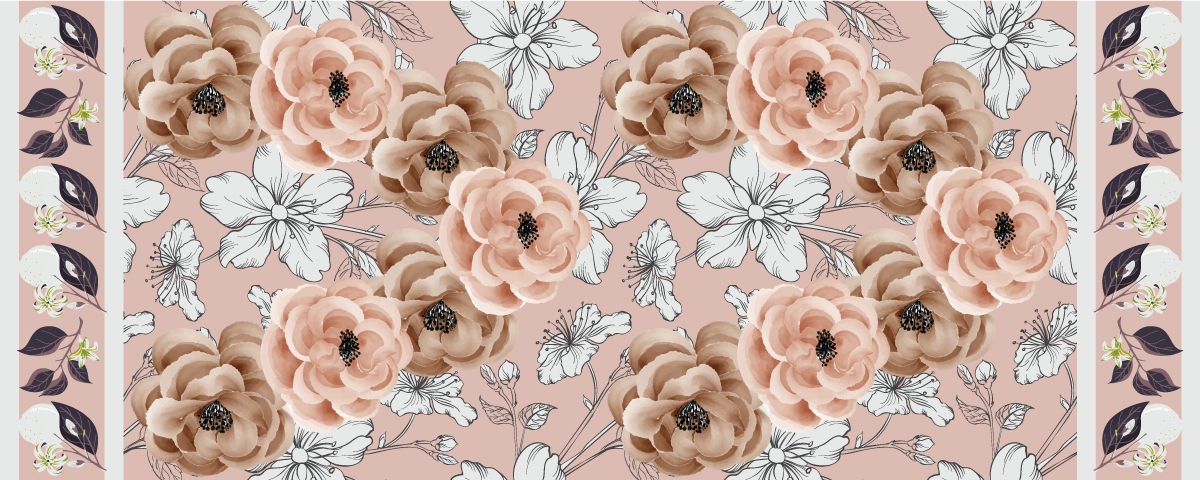 Floral Botanical Elegance flower rug - TenStickers