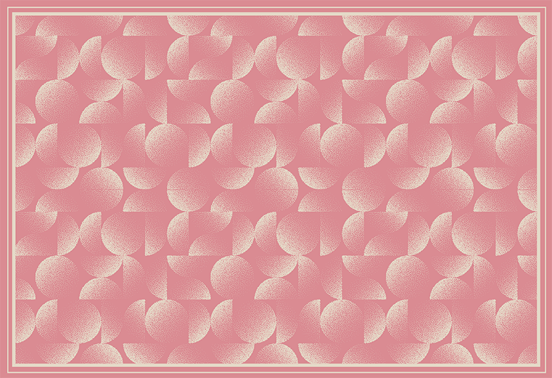 Ginkgo Leaf Pattern pink rug - TenStickers