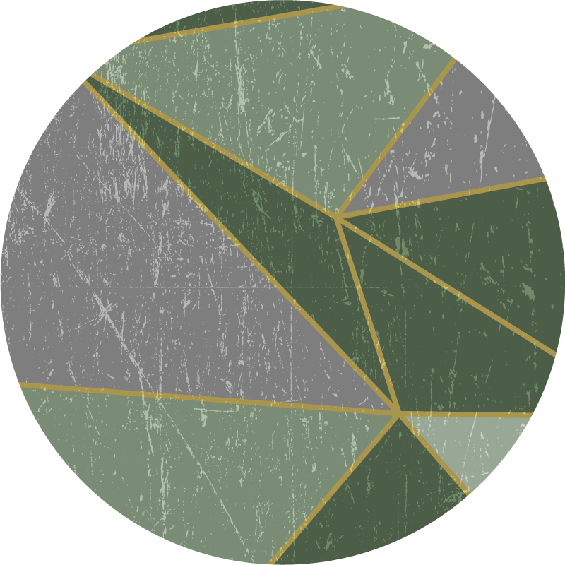Geometric rug geometric patterned circle - TenStickers