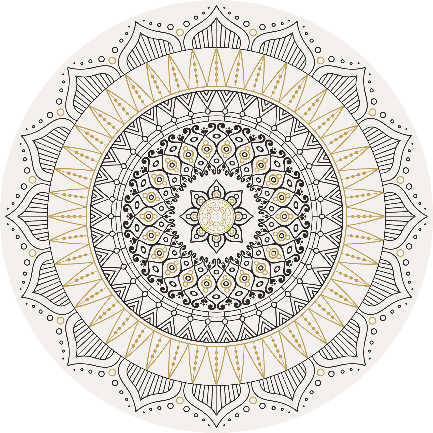 Mandala rug mandala centerpiece - TenStickers