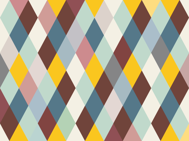 Geometric pastel multicoloured diamond rugs - TenStickers