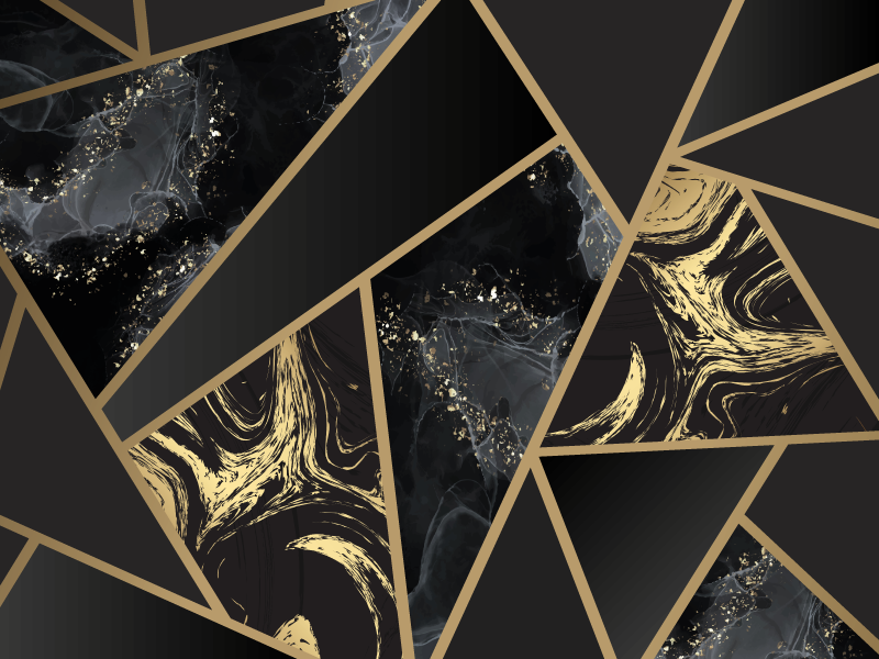 Geometric gray and black diamond pattern rugs - TenStickers