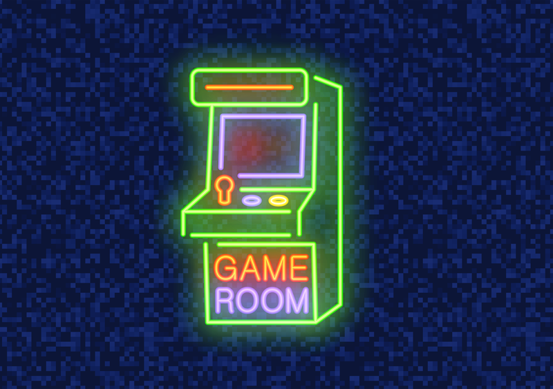 Game Room Glow teenage bedroom rug - TenStickers