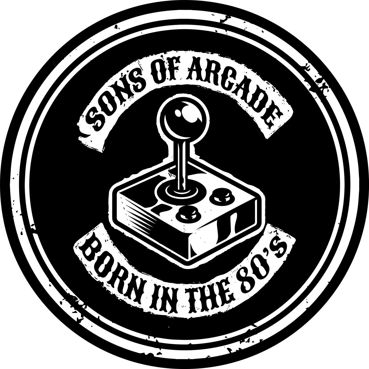 Arcade Nostalgia Born 80s quote rug - TenStickers