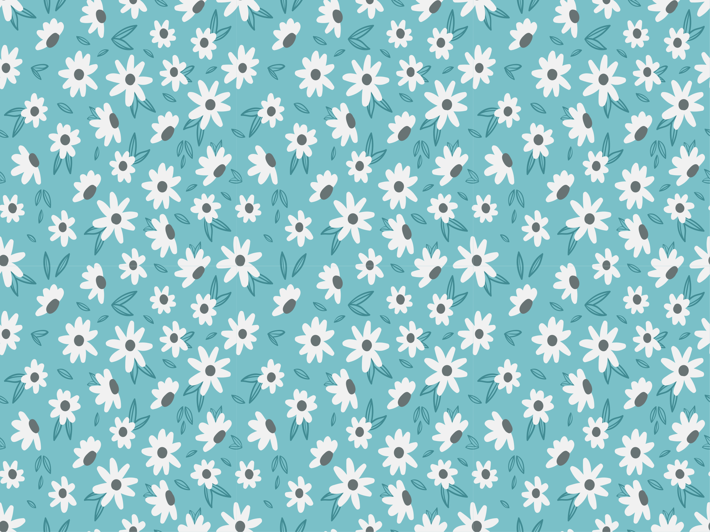 Floral Patterned Decor flower rug - TenStickers