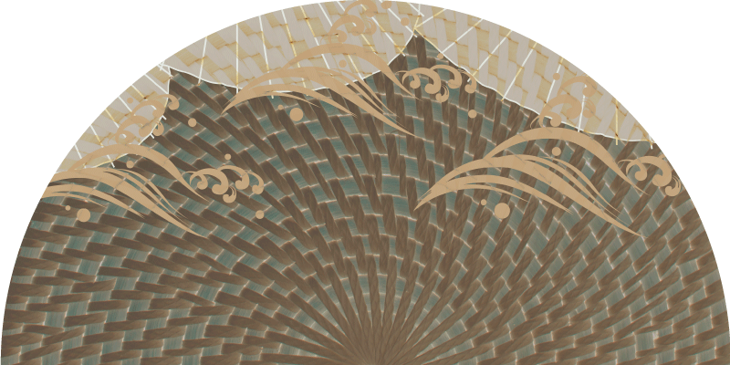 Japandi textured style living room rug - TenStickers