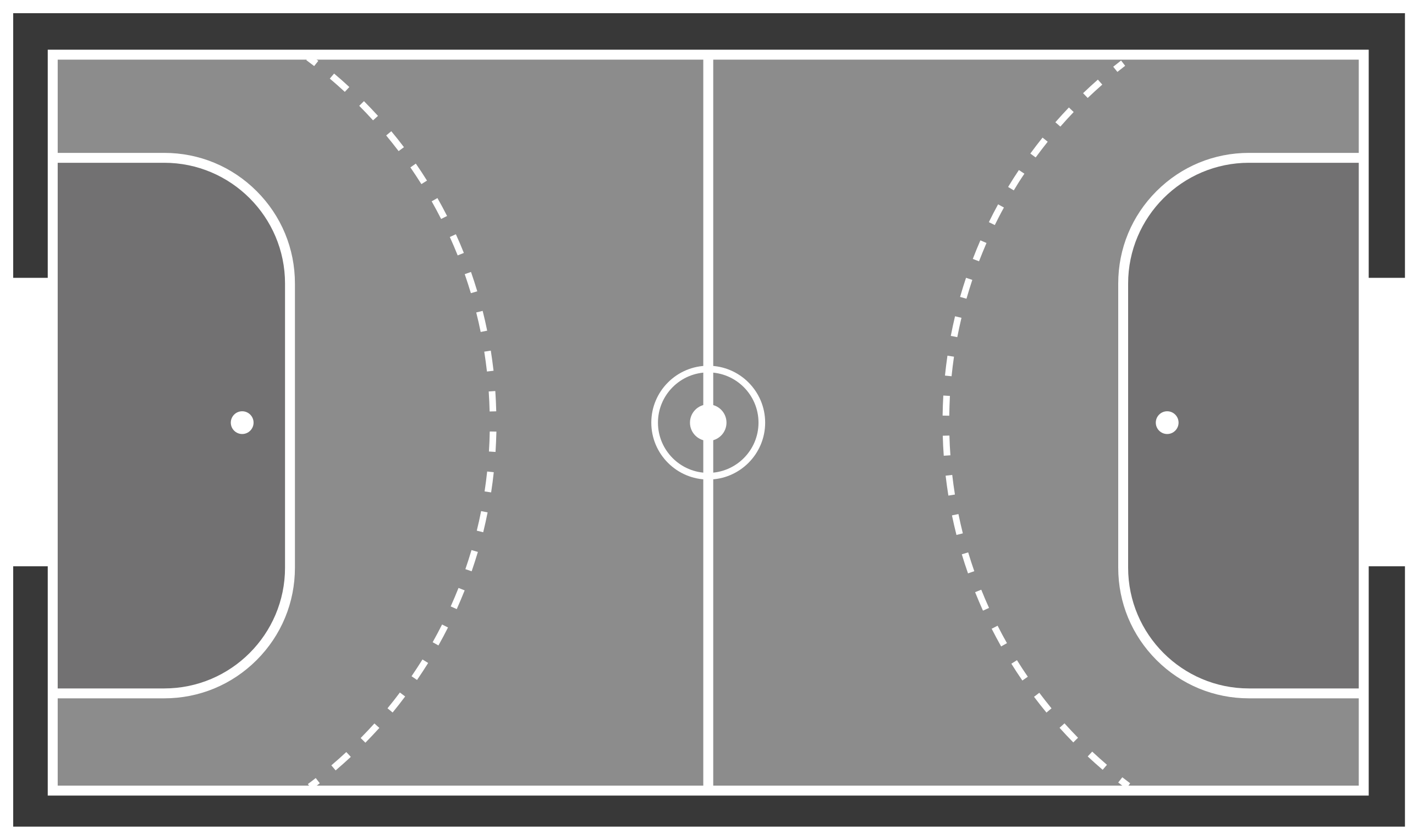 Handball court design game rug - TenStickers