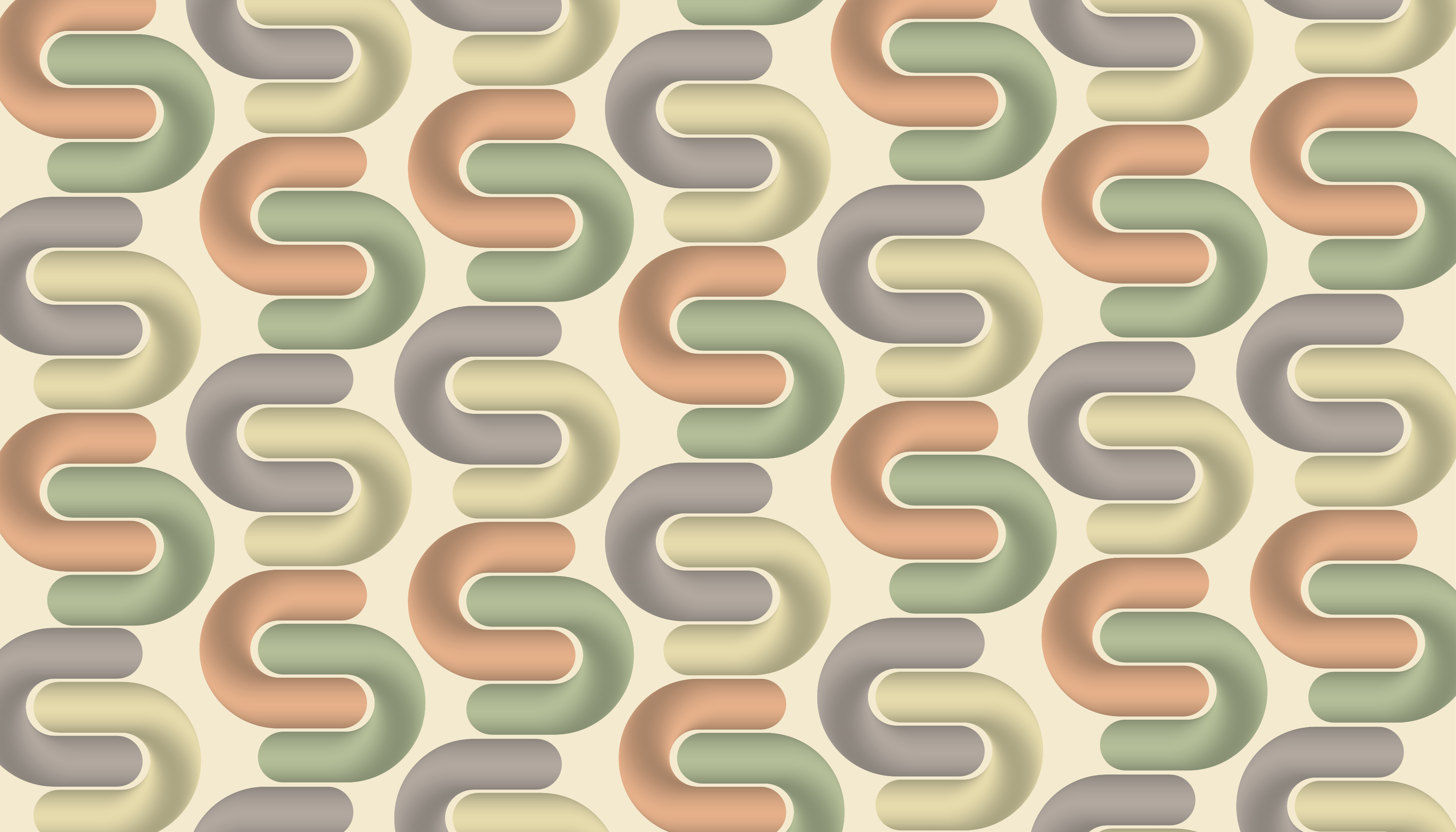 Curved colour patterns living room rug - TenStickers