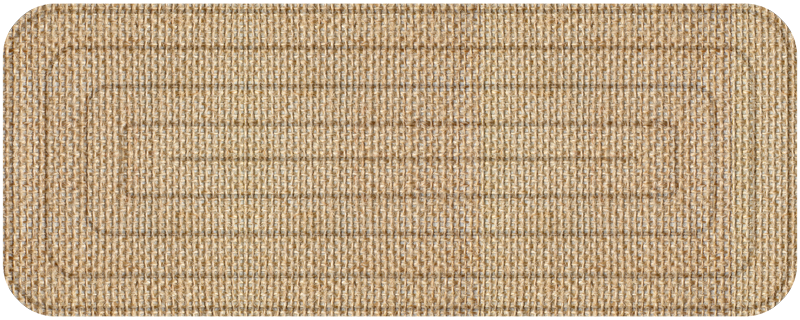 Jute texture rectangle hallway vinyl rug - TenStickers