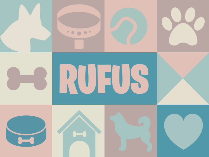 Dogs personalized animal vinyl mat - TenStickers