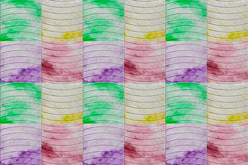 Ramblas tiles  living room vinyl rug - TenStickers