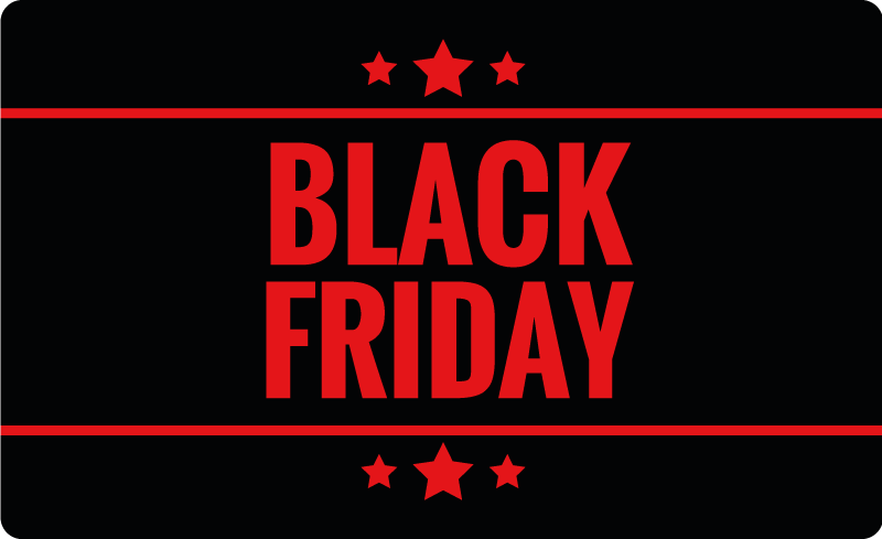 Black Friday text black rug - TenStickers