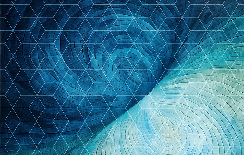 Abstract Blue Background Bathroom Flooring - TenStickers