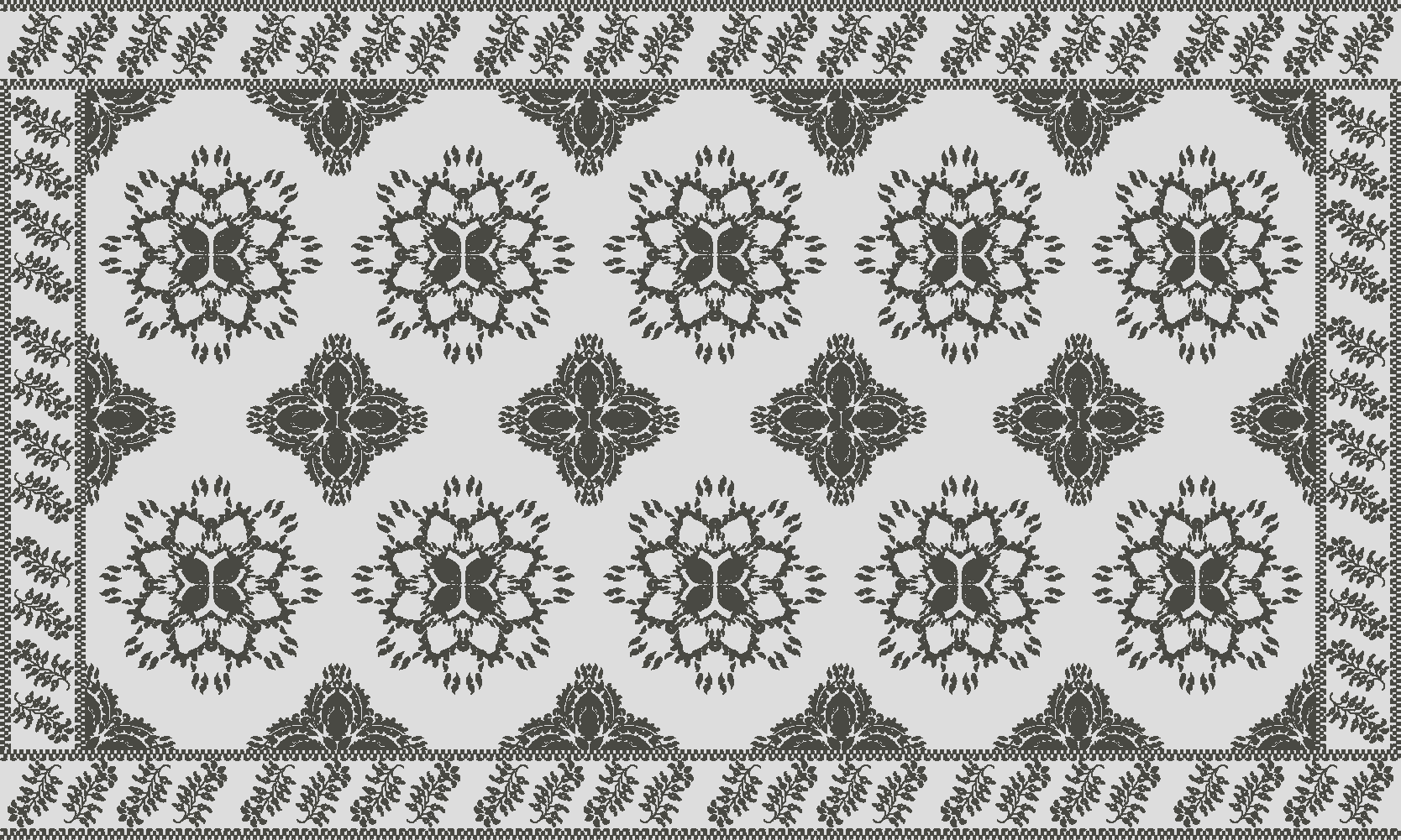 Floral vintage design dining room rug - TenStickers