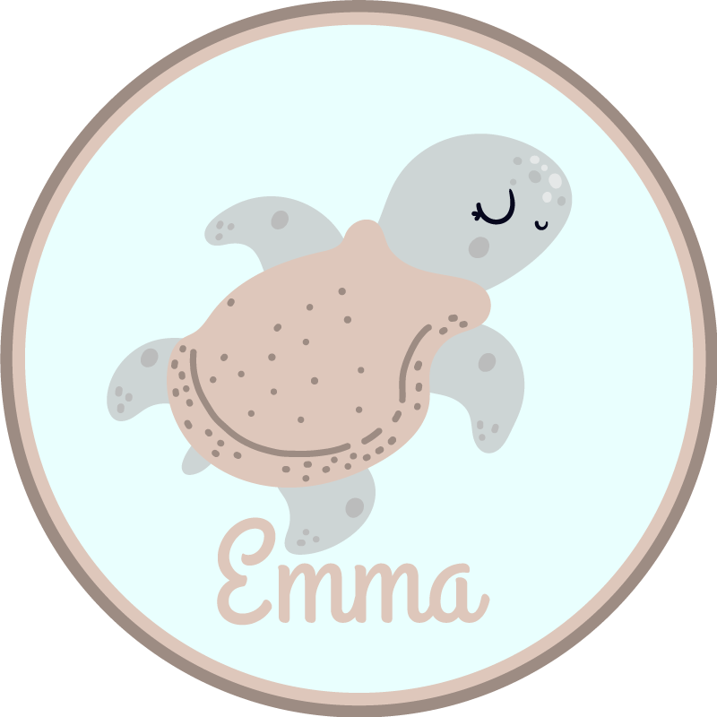 Customizable turtle custom floor mat - TenStickers