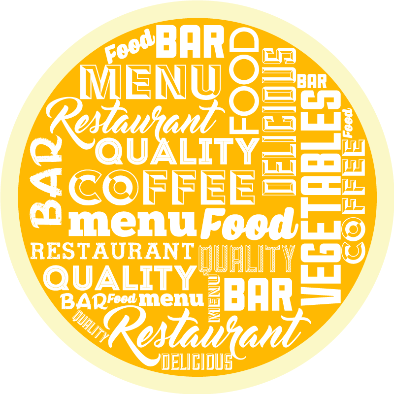 Restaurant Quality Menu quote rug - TenStickers
