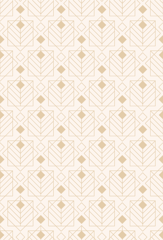 Art déco pattern beige rug - TenStickers