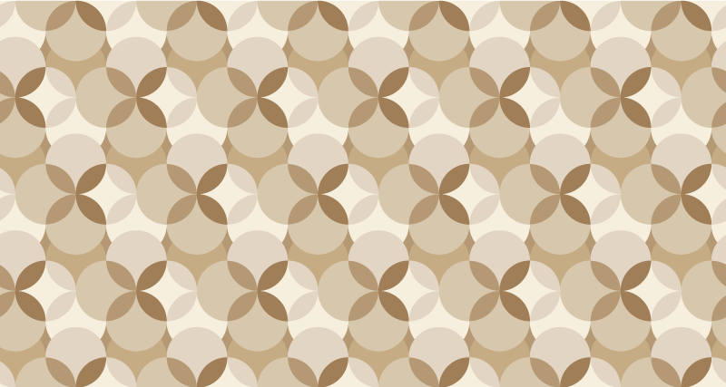 Circles beige design vinyl rug - TenStickers