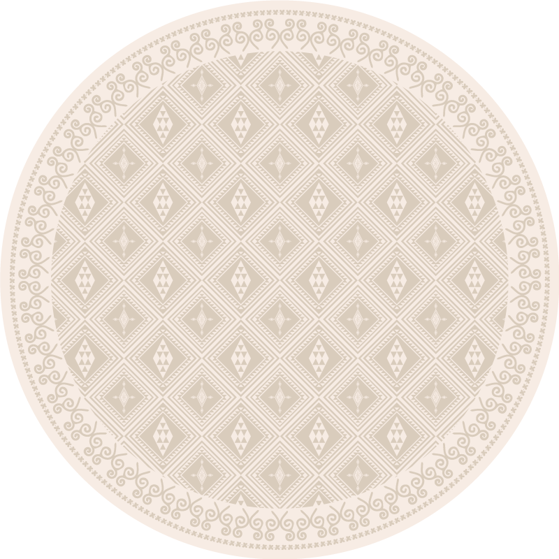 tribal losanges beige rug - TenStickers