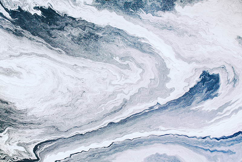 Minimalist blue & grey marble rug - TenStickers