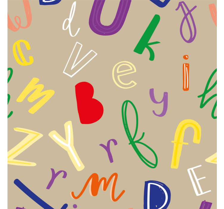 Colorful alphabet alphabet wallpaper - TenStickers