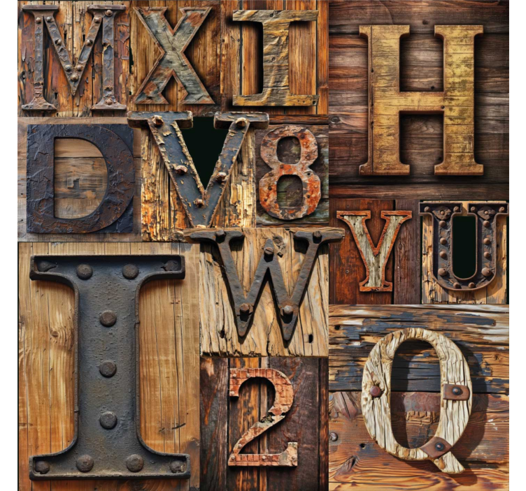 3D effect alphabet wallpaper - TenStickers