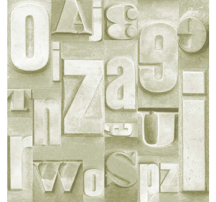 3D industrial style alphabet wallpaper - TenStickers