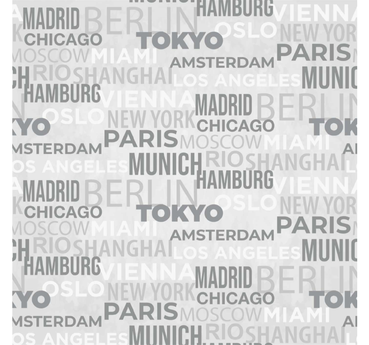 Name of cities alphabet wallpaper - TenStickers