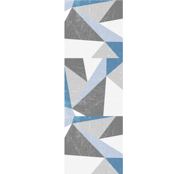 Modern grey and blue pattern triangle wallpaper - TenStickers