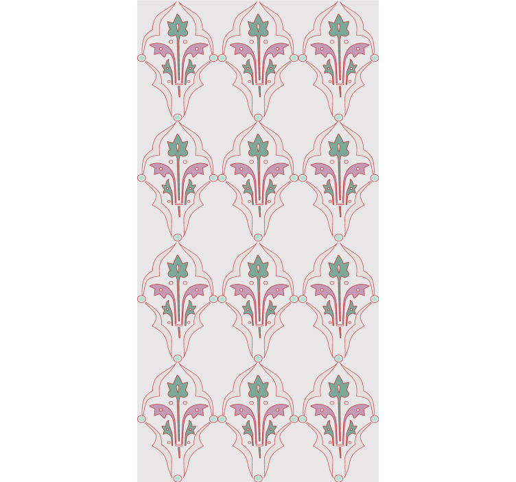 Damasco floral motif flower wallpaper - TenStickers