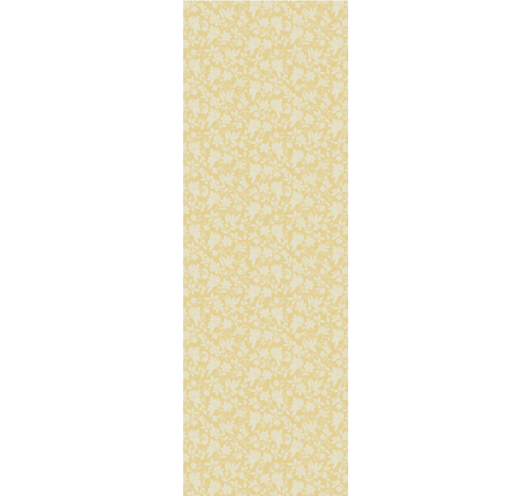 Abstract yellow motif leaf wallpaper - TenStickers