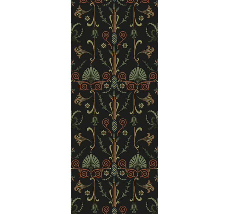 Botanical Elegant Pattern ornamental flower wallpaper - TenStickers