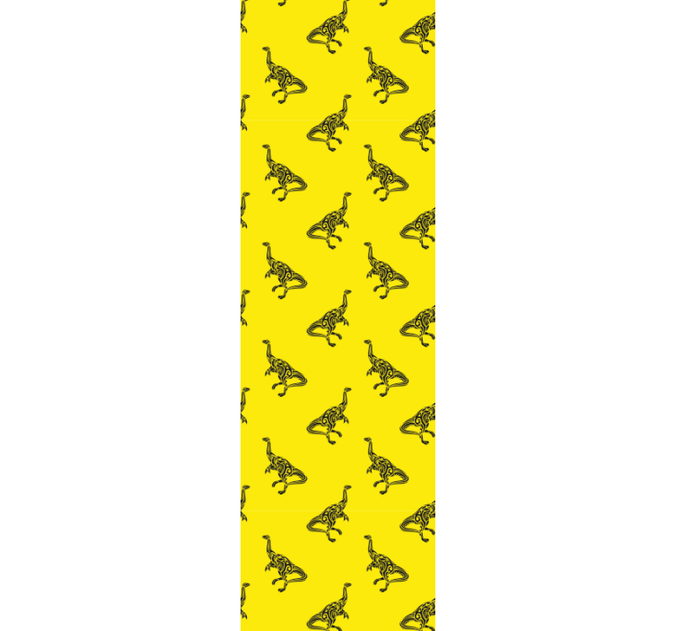 Yellow adventure dinosaurs wallpaper - TenStickers