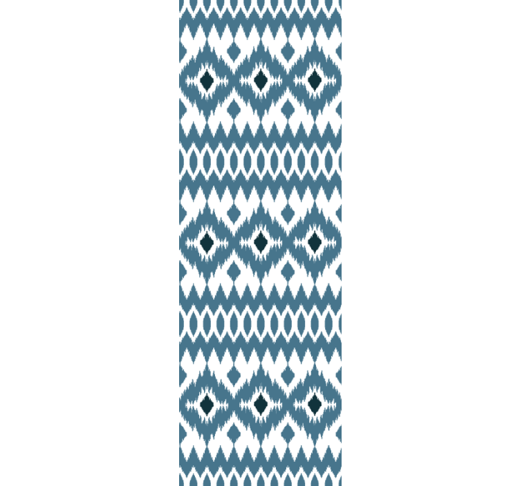 Indigo tribal Pattern Ornamental wallpaper - TenStickers