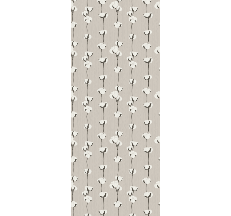 Cotton blossom trail flower wallpaper - TenStickers