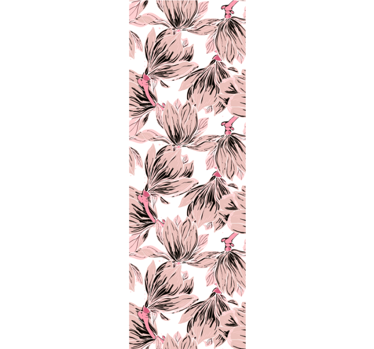 Elegant Pink Blooms ornamental flower wallpaper - TenStickers